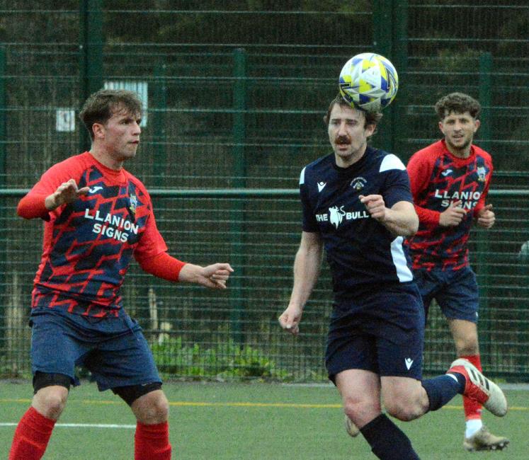 Dylan Davies - kept his eyes fixed on the ball for Monkton Swifts against Merlins Bridge